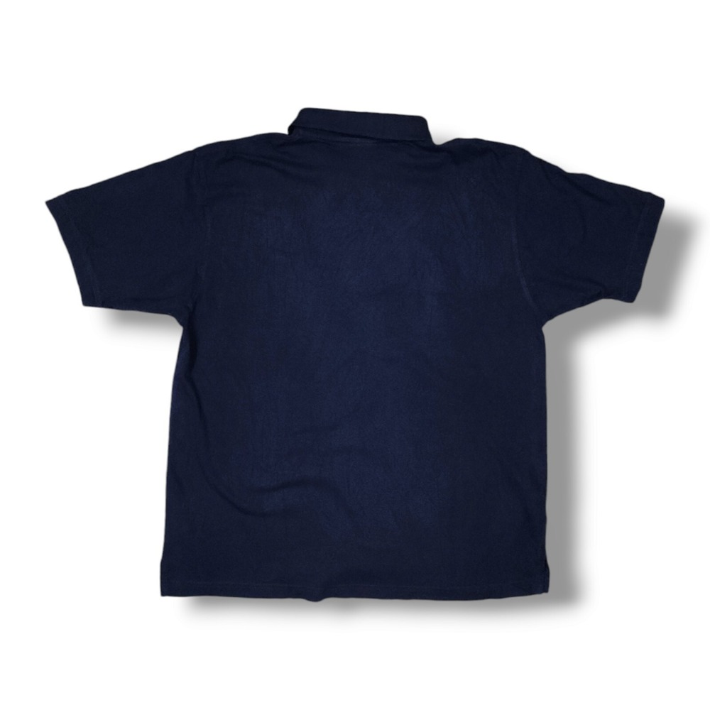 Anvil Blue Short Sleeve Vintage 90s Pre-Shrunk Cotton Polo Shirt Men's Size XL - Picture 2 of 8